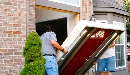 Entrance door installation